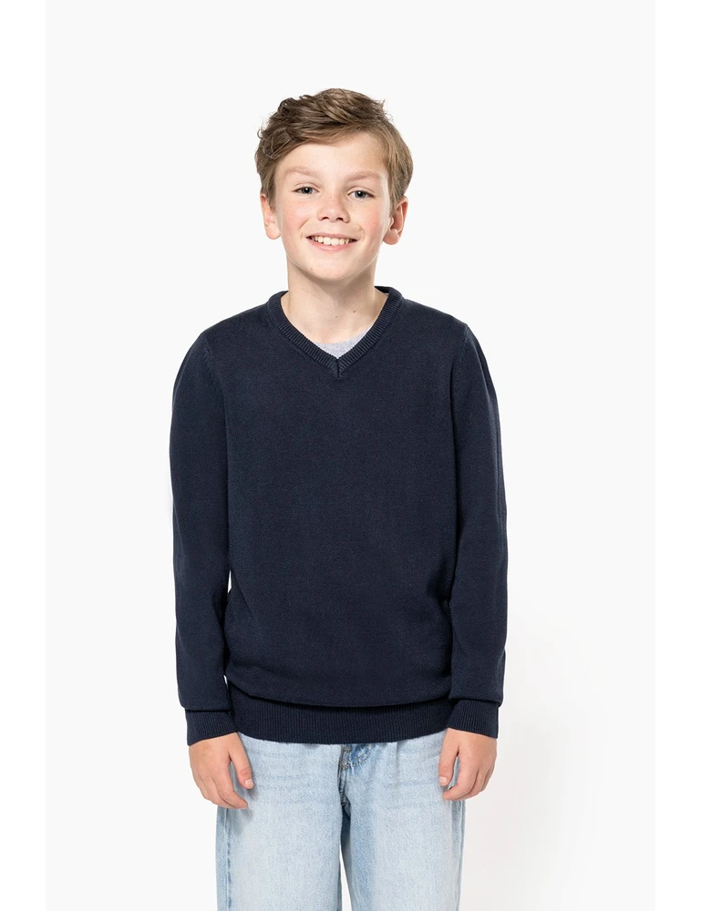 K9109 · KIDS' V-NECK JUMPER