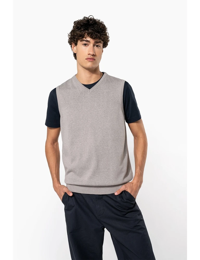K969 · MEN'S SLEEVELESS V-NECK JUMPER