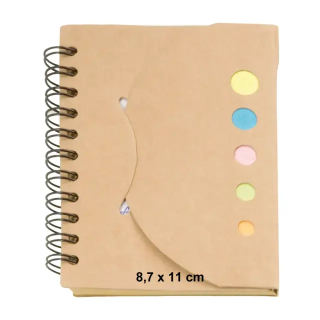 Mini ring binder Notebook made of recycled paper