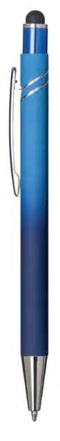 Rubberized aluminum click pen