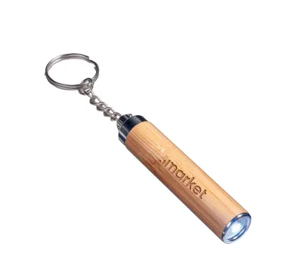 Bamboo keyring torch