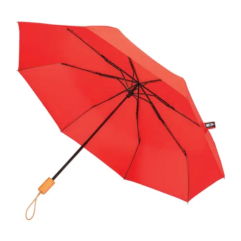 Manually opening folding umbrella in 190T R-PET pongee, with matching case
