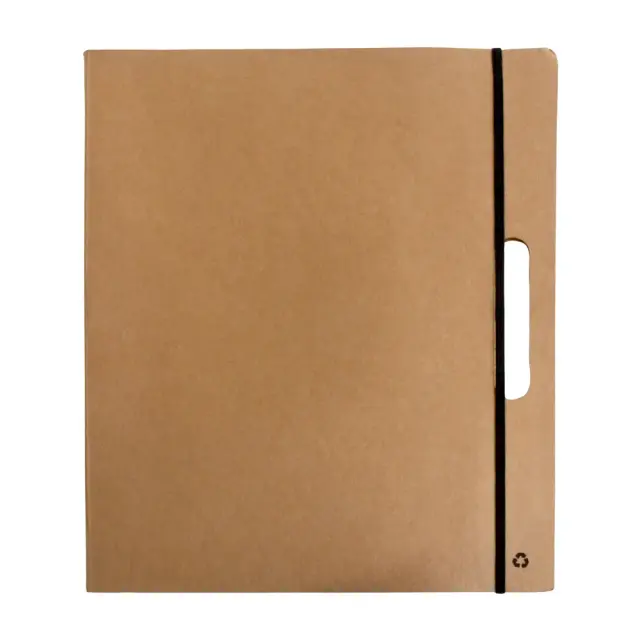 Conference folder made of cardboard. Inside