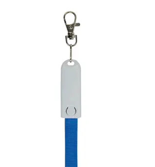 Neck strap with carabiner in ABS and polyester