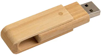 8GB Bamboo Swivel USB Flash Drive
