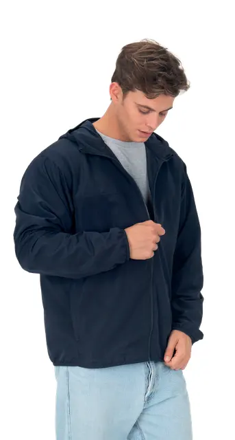 Regenerated rain jacket Lightweight unisex jacket in 75 g/m² 100% regenerated polyester