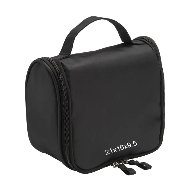 Microfiber beauty case. Internal hanging loop