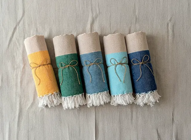 180 g/m² recycled cotton beach towel