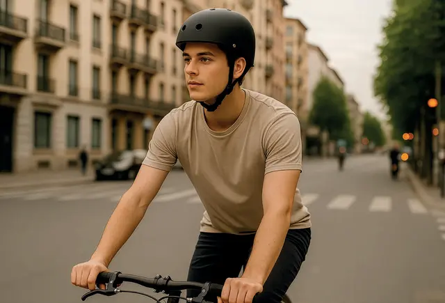 Urban bicycle helmet made of ABS. Adju