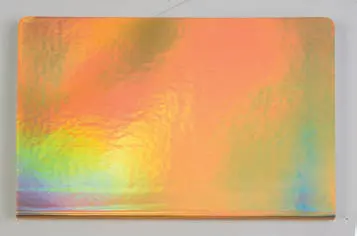 Notebook with flexible cover in iridescent cardboard