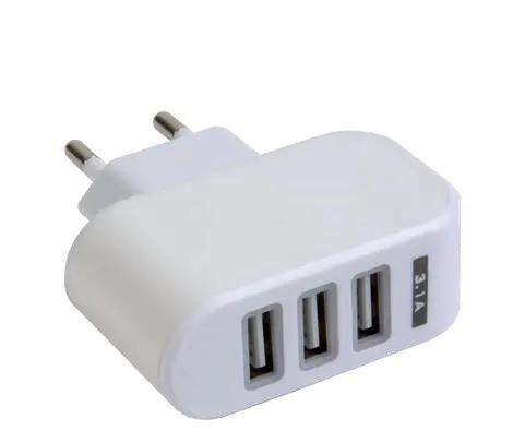 Multi-port USB wall charger, made of ABS