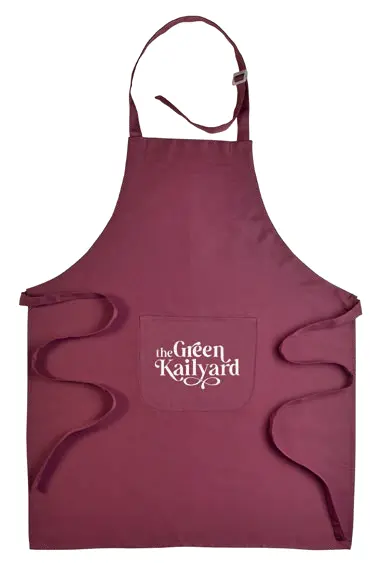 Long kitchen apron in 180 g/m² polyester and cotton