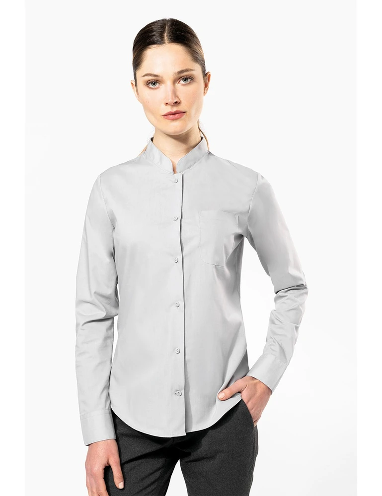 K514C · LADIES' LONG-SLEEVED MANDARIN COLLAR SHIRT