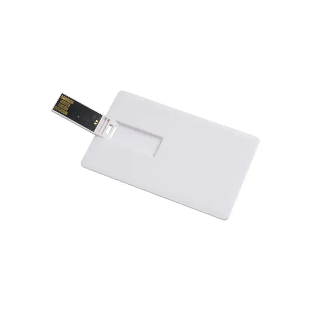 4GB USB stick, card-shaped, made of ABS