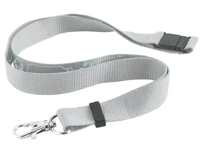 R-PET neck strap. Safety release and snap