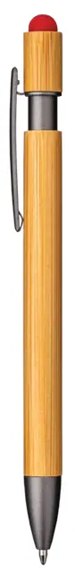 Bamboo and metal retractable pen