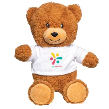 Polyester teddy bear with customizable t-shirt (neutral merchandise supplied with unworn t-shirt, printed merchandise...