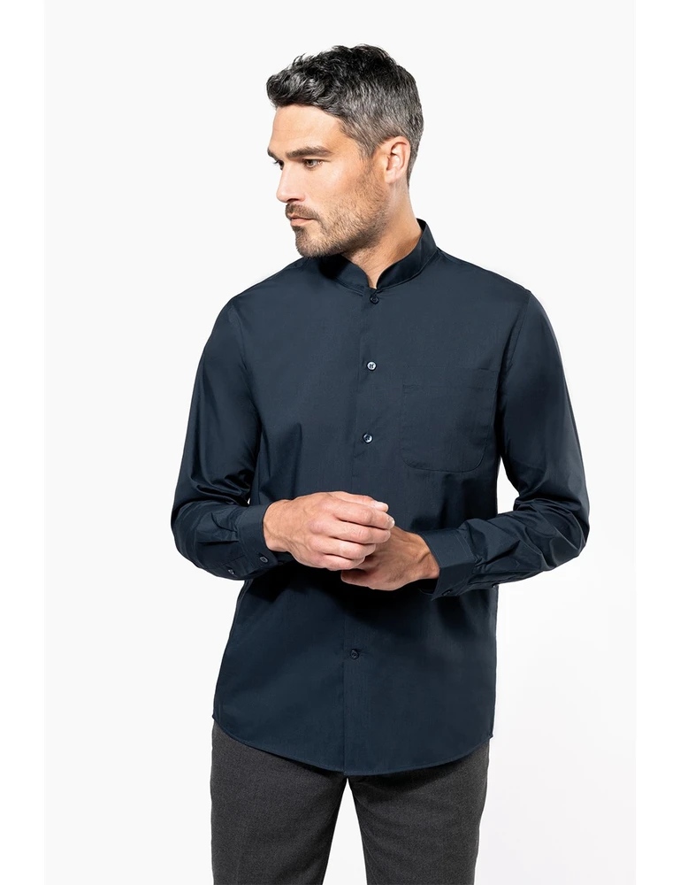 K515 · MEN'S LONG-SLEEVED MANDARIN COLLAR SHIRT