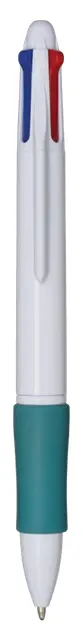 Plastic retractable pen with 4 refills