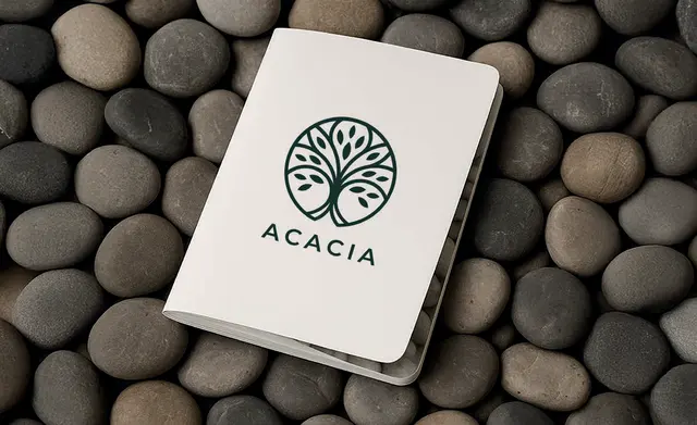 Notebook with a flexible cover made of stone paper