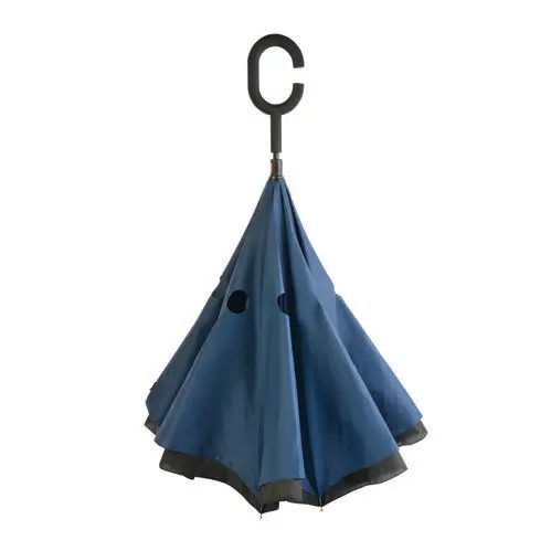 Reversible umbrella in 190T pongee polyester, windproof