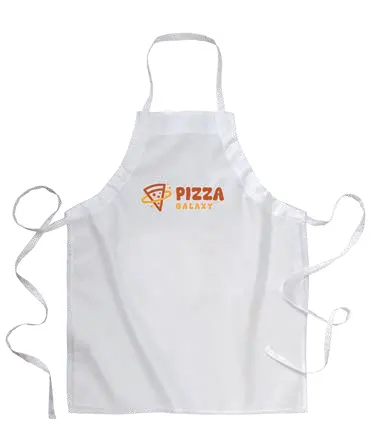 Long kitchen apron in 160 g/m² polyester and cotton
